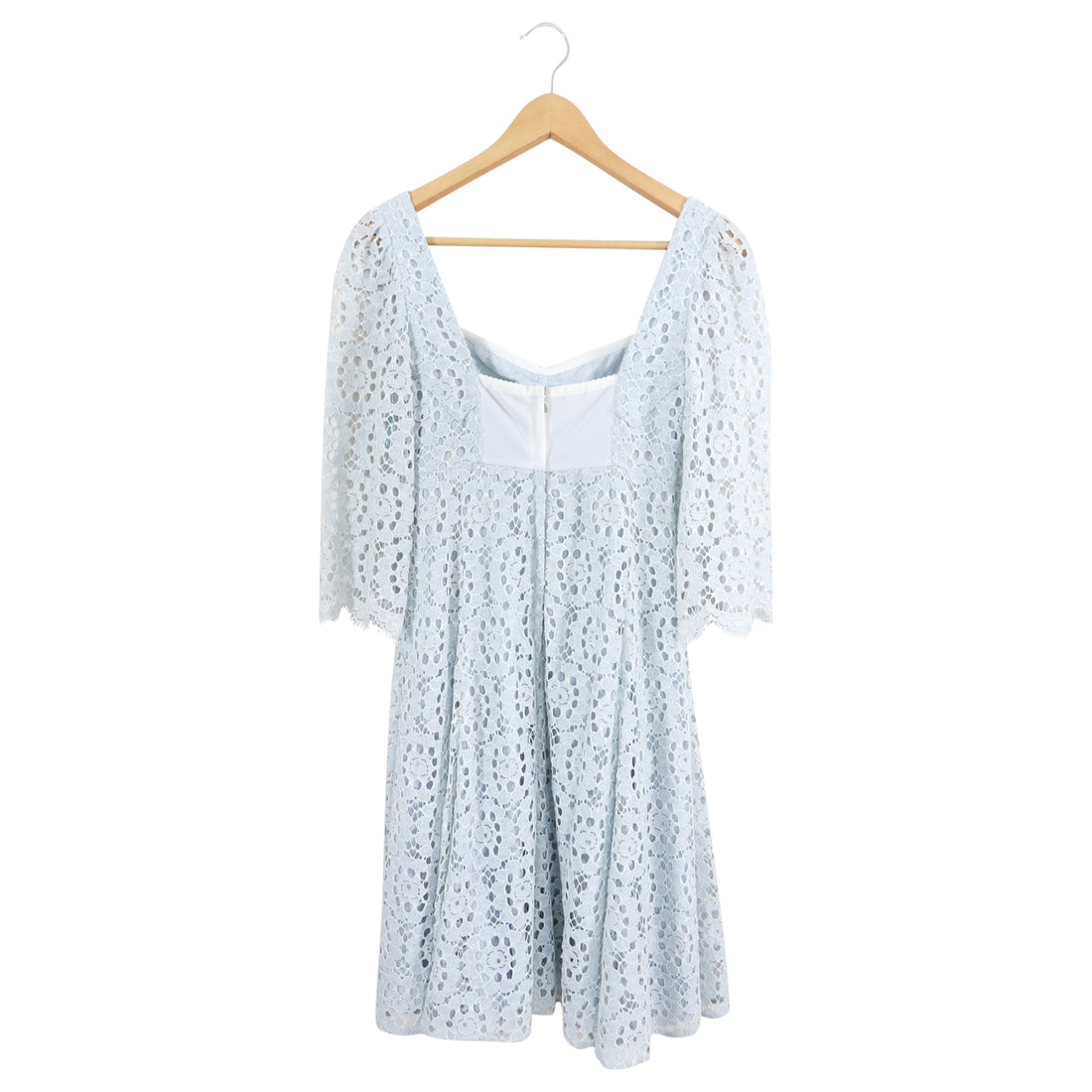 dolce and gabbana light blue lace dress Dolce&Gabbana, Cotton-blend lace cocktail dress, Women, Blue, US 14, Dresses