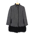 Dolce & Gabbana Black and White Fur Trim Coat – 40 / USA 8 / M