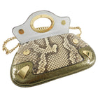 Dolce & Gabbana Bronze Python Mini Bag and Coin Pouch Set
