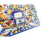 Dolce &  Gabbana Maiolica Tile Print Rosalia Small Flap Crossbody Bag