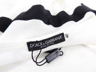 Dolce & Gabbana White Tank Top with Black Satin Long Bow - IT42 / 6