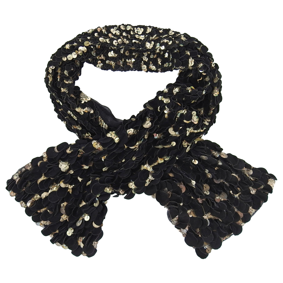 Donna Karan Collection Suede and Metal Sequin Scarf