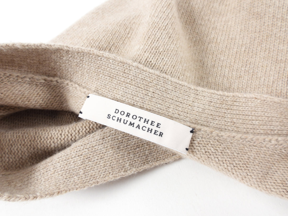 Dorothee Schumacher Taupe Wool and Cashmere Oversized Cardigan - S/M