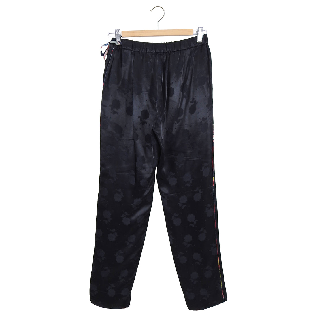 Dries van Noten Black Jacquard Satin Pajama Pant - FR36 / 2/4