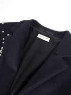 Dries Van Noten Navy Pearl Embellished Jacket – 40 / 8