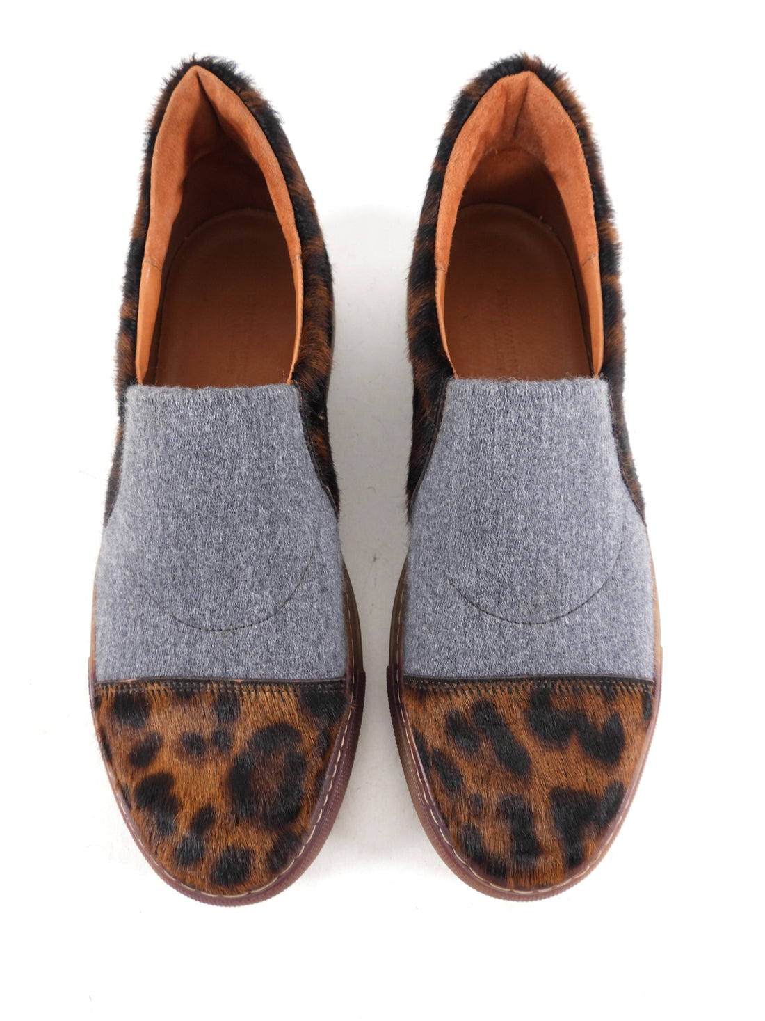 Dries Van Noten Leopard Calf Hair Flat Sneakers - 36.5