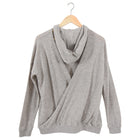 Eleventy Light Taupe Cashmere Open Back Hoodie Sweater - M