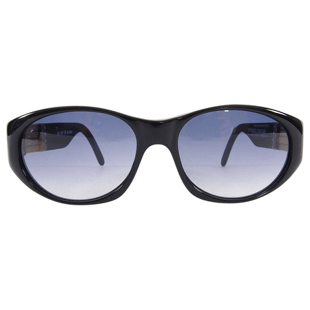 Emannuelle Khanh Vintage 1990's Black Gold Sunglasses EK107