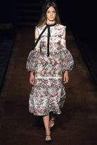 Erdem Spring 2016 Fil Coup Strawberry Embroidered Nena Dress