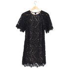 Erdem Black Guipure Lace Short Sleeve Dress