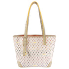 Faure le Page Paris Small White and Multi Coated Canvas Logo Tote