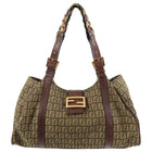 Fendi Zucca Monogram Canvas Shoulder Bag