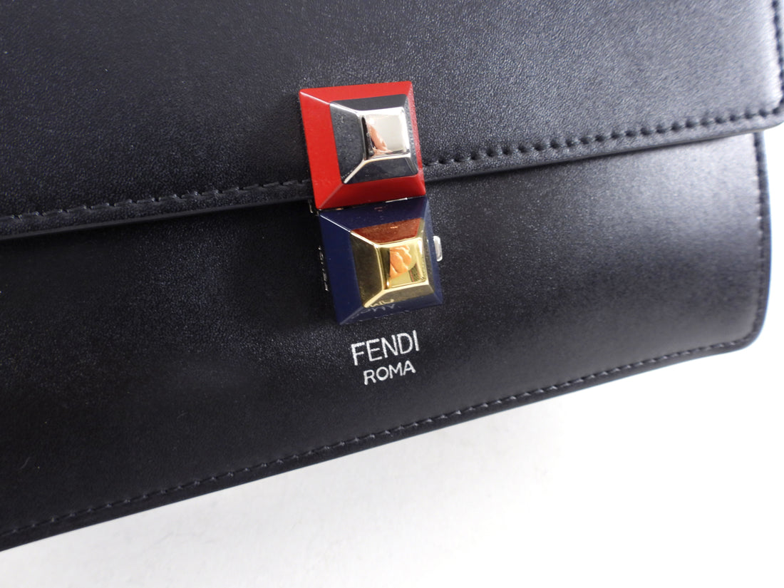 Fendi By The Way Wallet On Chain in Black