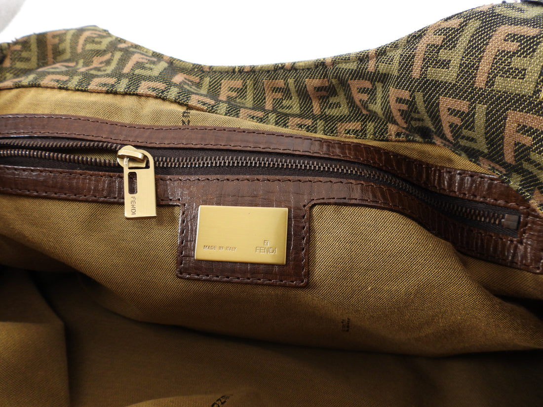 Fendi Zucca Monogram Canvas Shoulder Bag