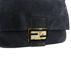Fendi Suede Big Mamma Shoulder Bag with Tortoise and Resin Clasp