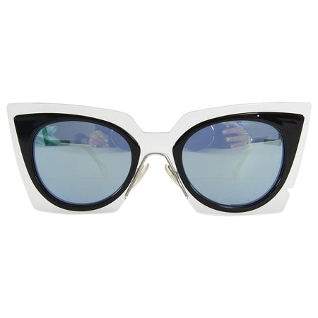 Fendi Spring 2015 Runway Clear Cateye Mirror Sunglasses FF0117