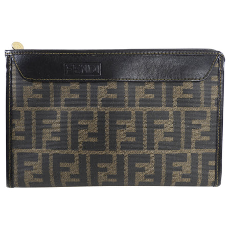 Fendi Vintage 1990’s Zucca Logo Cosmetic Pouch Case