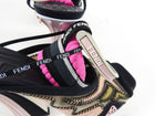 Fendi Freedom Peep Toe Pink and Black Heel Sandals - 36 / 6