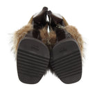 Fendi Fur and Suede Platform Ankle Boots - 37.5