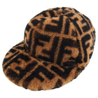 Fendi Shearling Zucca Logo Hat