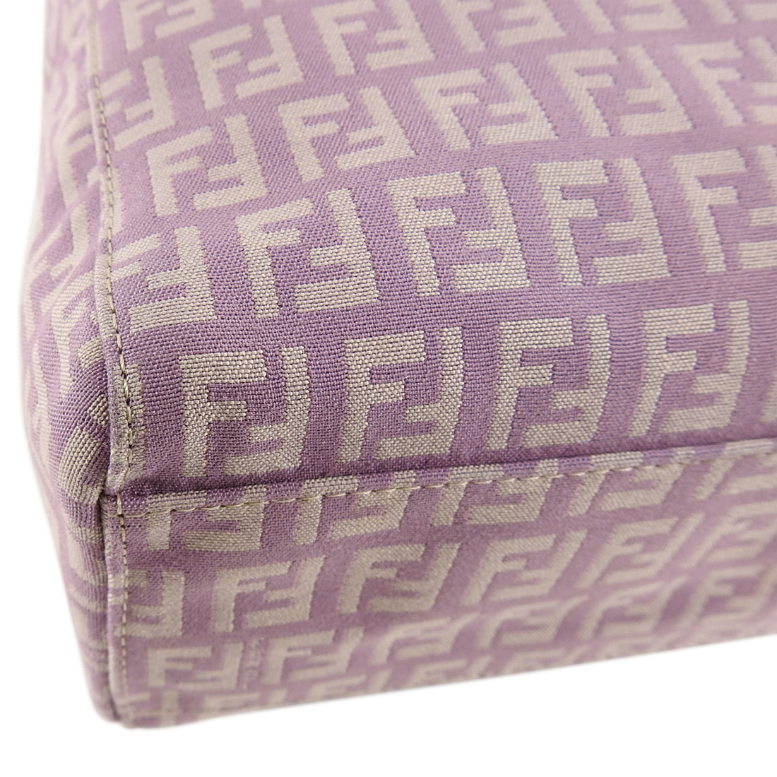Fendi Vintage Lilac Purple FF Zucca Logo Tote Bag