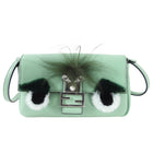 Fendi Mint Green Micro Monster Baguette Crossbody Bag