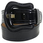 Fendi Black Patent Leather B Buckle Belt 