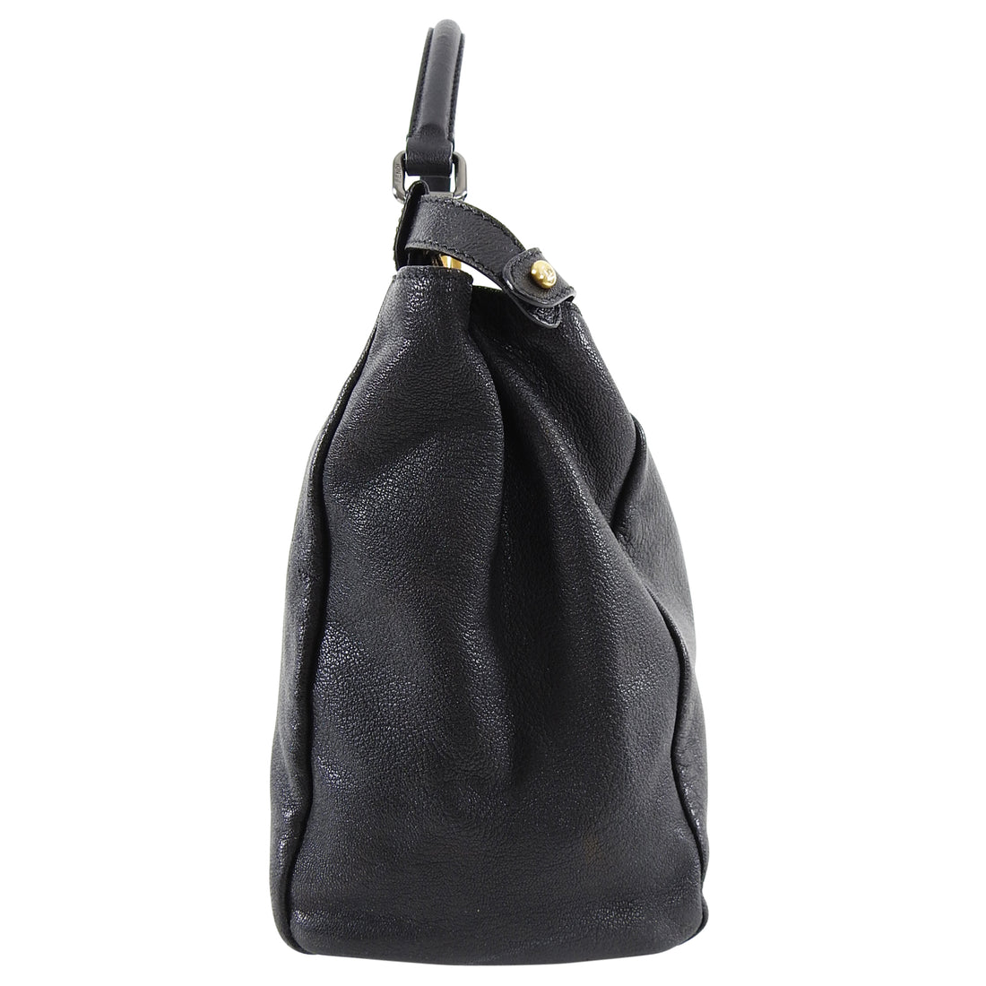 Fendi Peekaboo Large Bag in Black and Zucca Monogram Lining