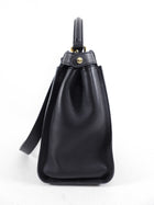 Fendi Black Leather Peekaboo Medium Two-Way Bag