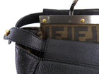 Fendi Peekaboo Large Bag in Black and Zucca Monogram Lining