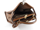 Fendi Large Brown Leather Whipstitch Peekaboo Bag