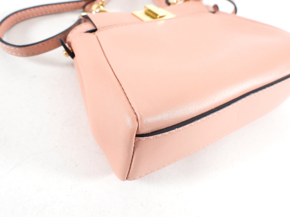 Fendi Soft Pink Micro Peekaboo Crossbody Bag