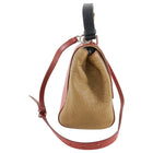 Fendi Silvana Bag with Enamel FF Logo buckle - Red, black camel