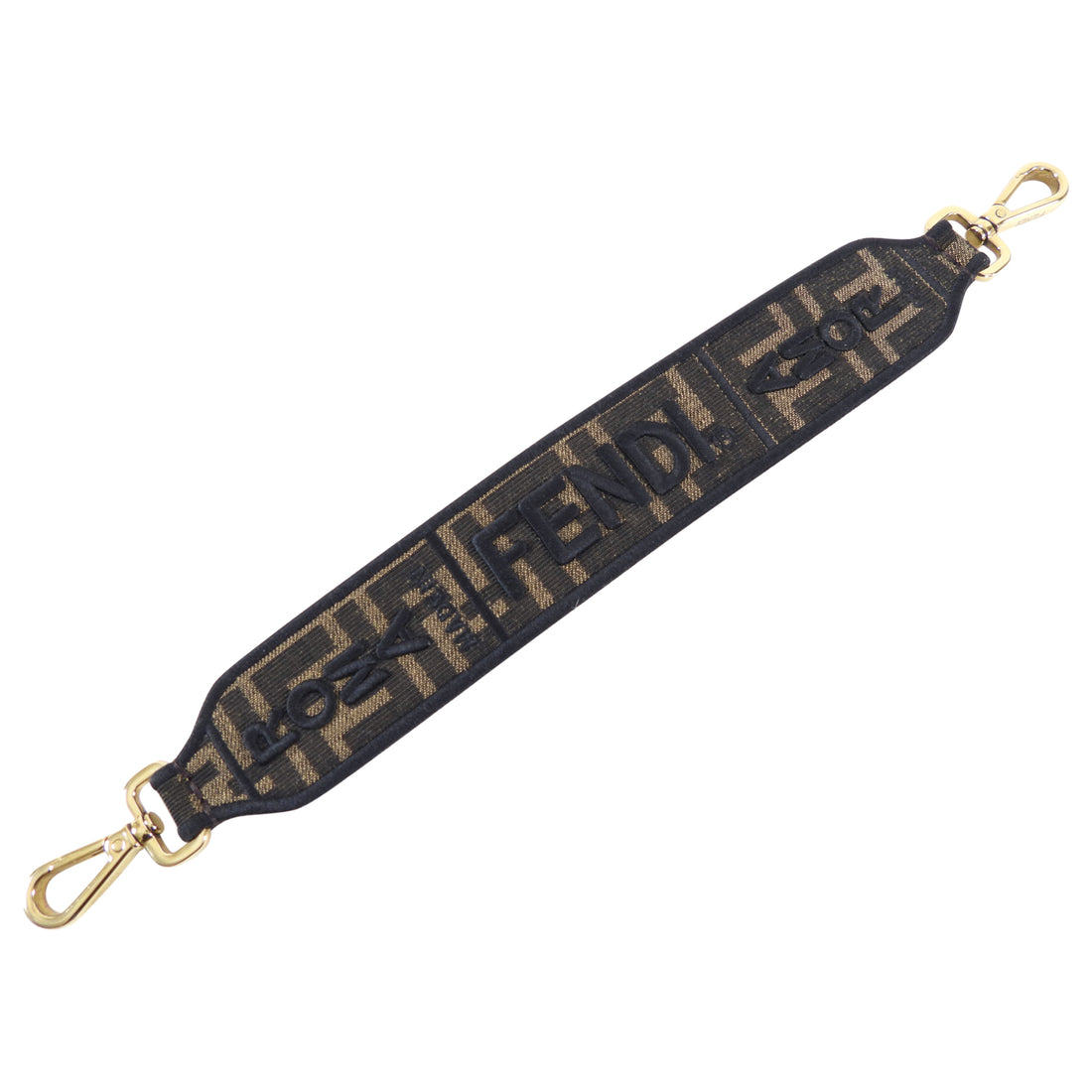 Fendi Fabric Canvas Monogram Zucca Mini Strap You Bag Strap