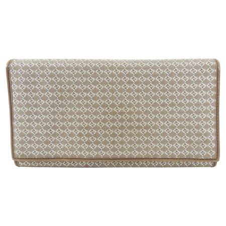 Fendi Brown Monogram Canvas Vintage Long Bifold Wallet