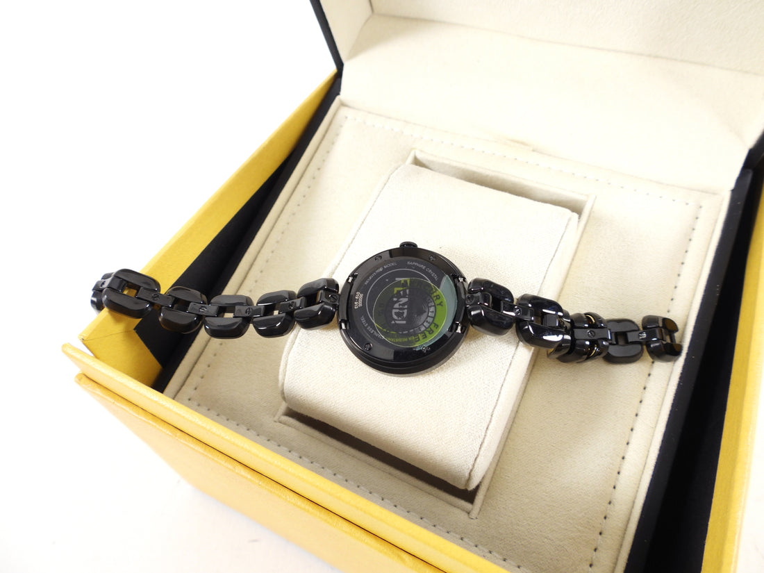 Fendi Black and Gold Two-Tone Ladies Wrist Watch
