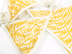 Fendi Yellow and White FF Vertigo Logo Bikini - IT40 / USA 4 / S