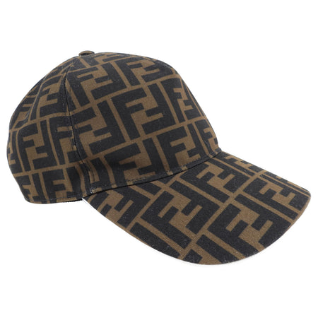 Fendi Brown Zucca Monogram Canvas Cap