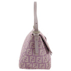 Fendi Vintage Zucca Purple Logo Small Baguette Bag