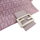 Fendi Vintage Zucca Purple Logo Small Baguette Bag