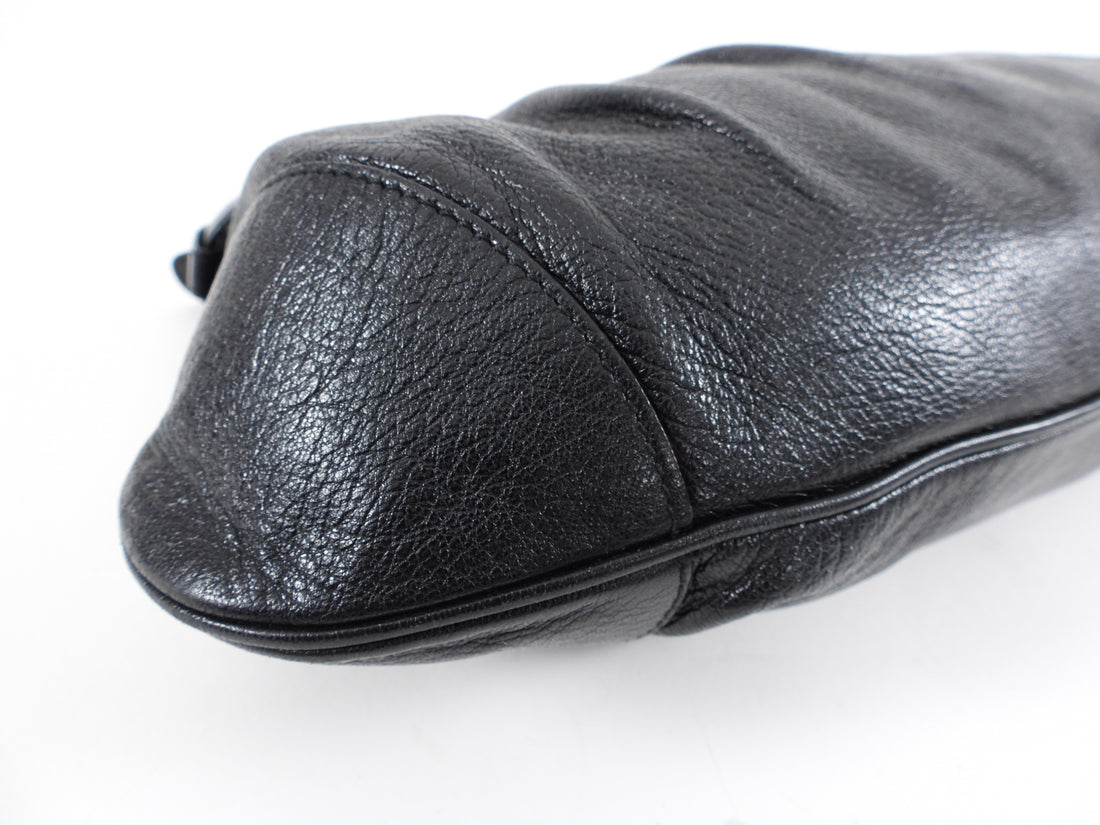 Ferragamo Black Leather Marisa Hobo Bag