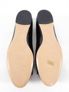 Ferragamo Vera Black Patent Flat Shoes - 8C