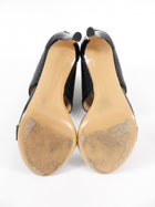 Ferragamo Black Leather T Strap High Heels - USA 8.5
