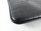 Ferragamo Black Leather Gancini Messenger Bag