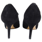 Ferragamo Black Suede Lace Up 65mm Heel Shoes - 5