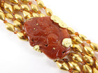 Fred Leighton 22k Gold Asian Carved Amber Multi-Strand Bead Necklace