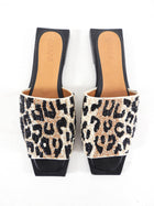 Ganni Leopard Pattern Bead Flat Sandals - 40