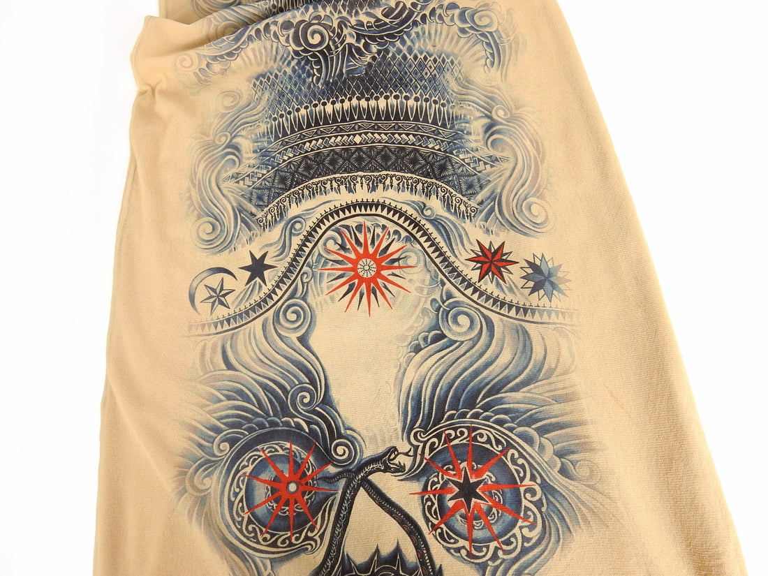 Jean Paul Gaultier Soleil Vintage Mesh Tattoo Bodycon Dress – L / XL