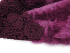 Giambattista Valli Purple Broadtail Lamb Fur Lace Crop Jacket - S