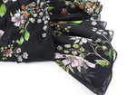 Giambattista Valli Black Silk Floral Draped Dress - IT46 / USA 10